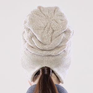 Women's winter Chevron Crystal Split Hat shown in the colour linen.
