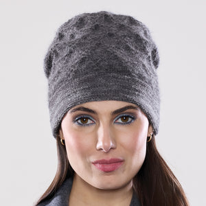 Women's winter Alexsis Simple Hat shown in the colour slate.