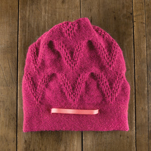 Orion Ribbon Toque in fuchsia