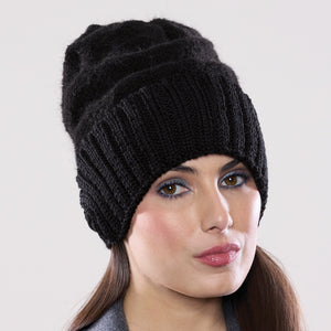 Women's winter Orion Earmuff Hat shown in the colour onyx.