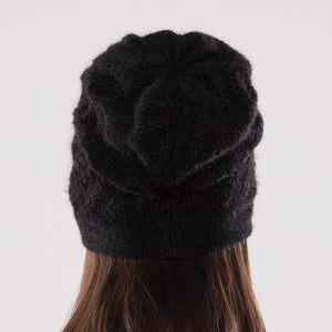 Women's winter Zig Zag Crystal Hat shown in the colour raven.