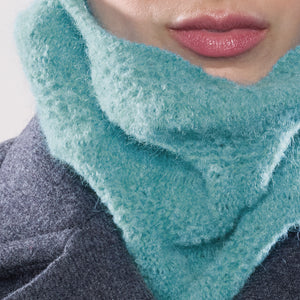 Women's winter Little Nakiska Loop Scarf shown in the colour robin's egg.