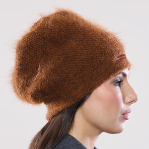 Women's winter Mountaineer Tam shown in the colour autumn.
