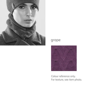 Women's winter Chevron Collar shown in the colour grape.