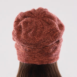 Women's winter Doppelzägger Hat shown in the colour rusty.
