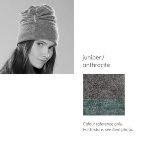 Women's winter Tara Two-Tone Hat in juniper/anthracite