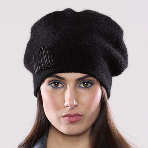 Women's winter Rossmere Punk Tam shown in the colour black.