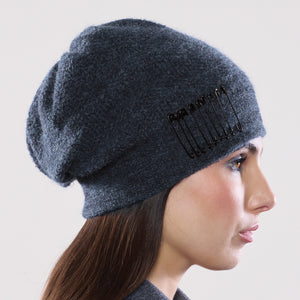 Women's winter Rossmere Punk Tam shown in the colour midnight.