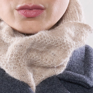 Women's winter Little Kingston Loop Scarf shown in the colour butterscotch.