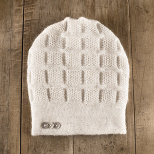 Rosseau Split Back winter hat in muslin